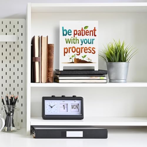 Inspirational Office Decor Desk Sign Be Patient With Your Progress