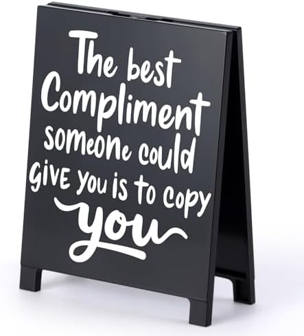 Inspirational Desk Sign with Motivational Quote
