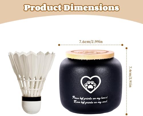HappyTails Ceramic Pet Ash Urn for Cats and Dogs
