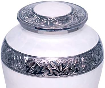 Elite Blue Flower Engraved Cremation Urn for Ashes Adult 200 Cubic Inches