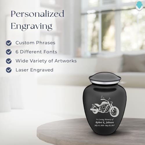 GetUrns Embrace Motorbike Cremation Urn for Human Ashes 44 Lbs