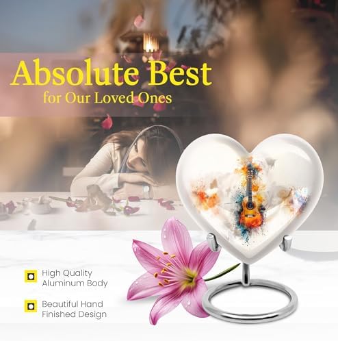 Guitar Urn Keepsake for Human Ashes - 3 Inch