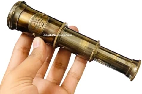 6-Inch Brass Telescope - Nautical Wooden Box Gift