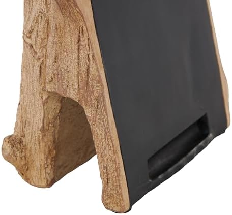 Deco 79 Polystone Pig Chalkboard Sign with Brown Frame