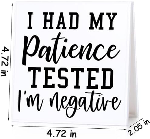 Funny Desk Sign with Witty Quote Office Humor Decor