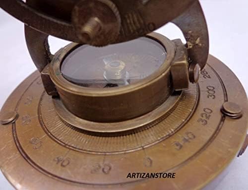 Maritime Brass Telescope with Compass and Level Base