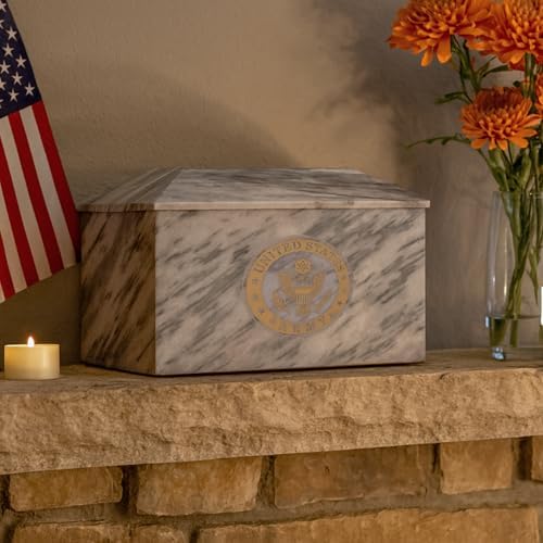 Bey-Berk Deering Moments Botticino Beige Urn for Human Ashes Adult Size Grey