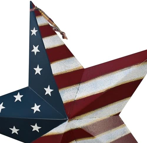Patriotic Metal Star Wall Art Decor 165 Inch