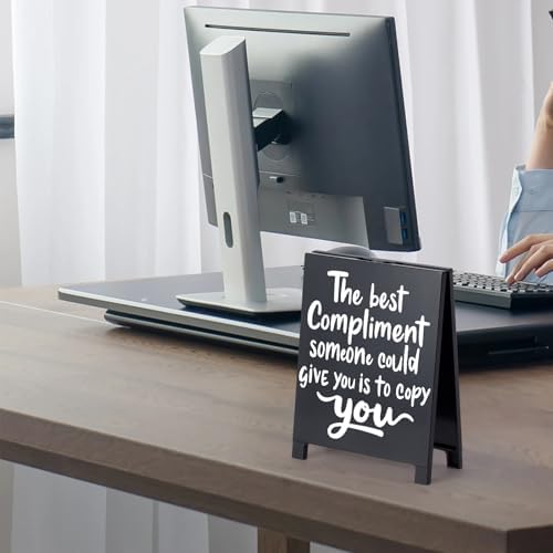 Inspirational Desk Sign with Motivational Quote