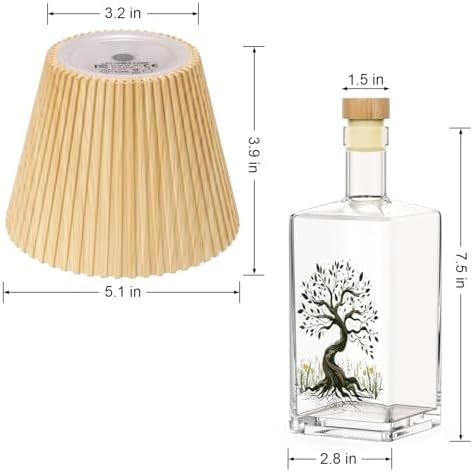 SOITIS Large Glass Urn with Light for Ashes