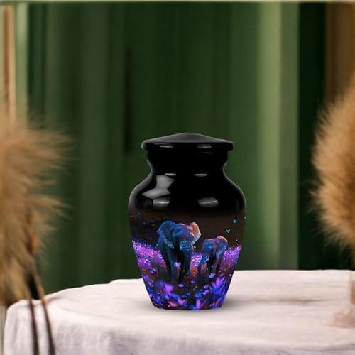 YATSKIA 3 Inch Decorative Urns for Human Ashes Pack of 2
