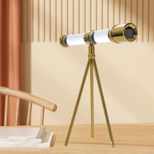 Glass Telescope with Metal Bracket Coffee Table Decor