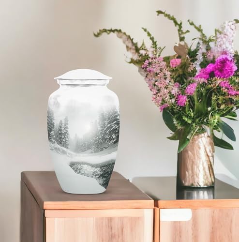 Mountain Winter Urns for Ashes 10 Inch Large