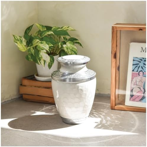 Aspen Studio Ivory Cremation Urn for Adult Ashes - Large Handcrafted Urn