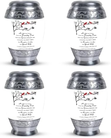 Cardinal Remembrance Mini Urns - 3 Inch Pack of 4