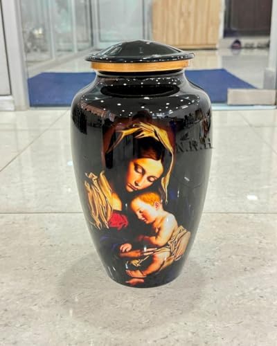 Mary With Baby Jesus Christ Urn - Large Cremation Urn