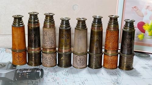 Collection of 8 Brass Maritime Sailor Pirate Spyglasses Telescopes