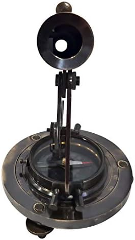 Nautical Brass Alidade Compass Antique Black