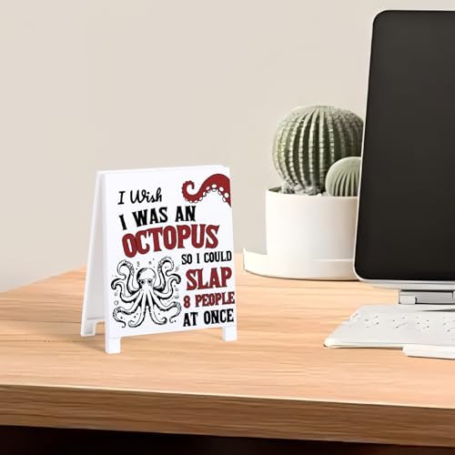 Funny Office Decor Gift Octopus Sign