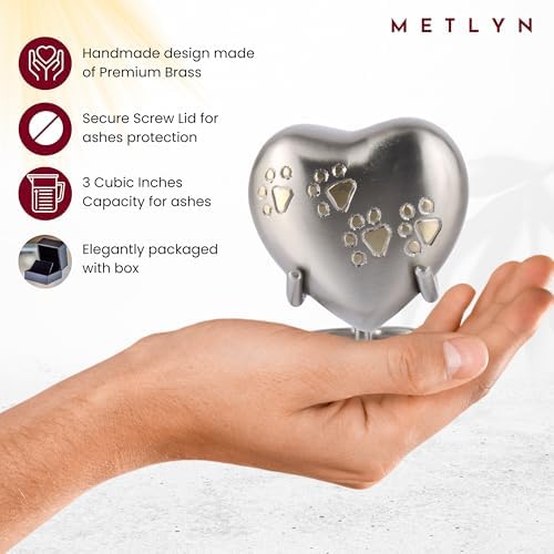 Pet Urn Heart - Small Cremation Urn for Human Ashes