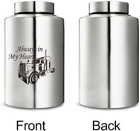 Gredstar Truck Cremation Urn Large for Human Ashes - Always in My Heart Decorative Funeral Memorial Keepsake