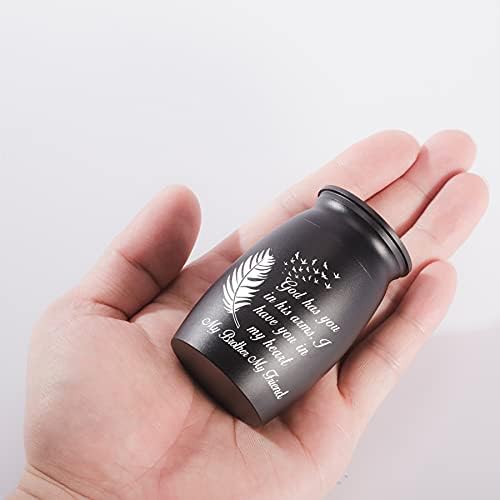 Small Decorative Urns for Brother Ashes Engraved Keepsake Urn Handcrafted Cremation Urn
