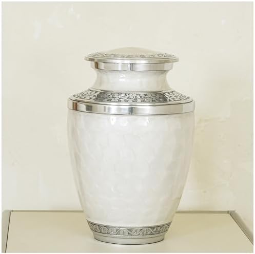 Aspen Studio Ivory Cremation Urn for Adult Ashes - Large Handcrafted Urn