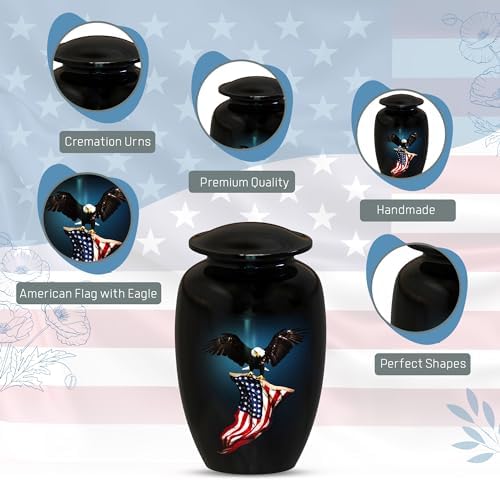 American Flag Eagle Cremation Urns for Adult Ashes