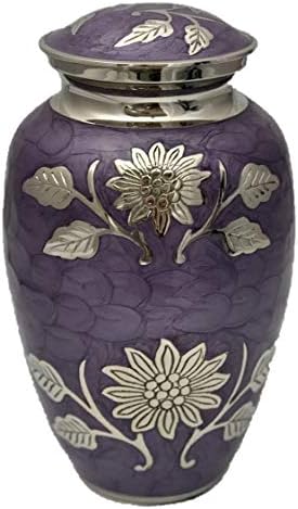 NWA Purple Large Urn for Cremation Personalized with Velvet Bag