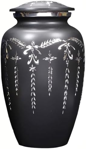 Elegant Engraved Aluminum Cremation Urn - Durable Memorial with Secure Screw Top Lid