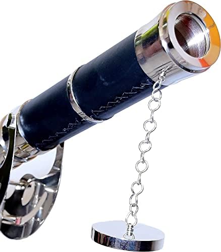 Nautical Floor Standing Brass Telescope with Chrome Finish