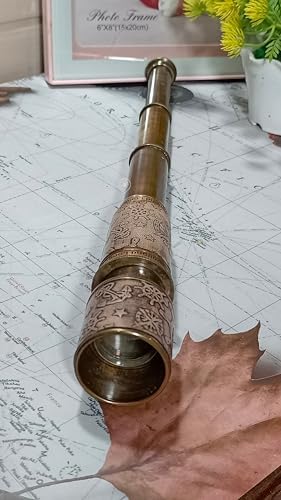 Antique Brass Pirate Spyglass Telescope 18 Functional