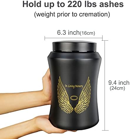 220 lbs Capacity Stainless Steel Urn with Velvet Bag