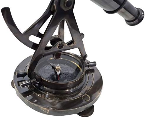 Nautical Brass Alidade Compass Antique Black