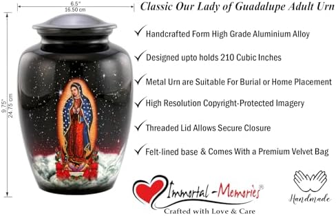 Our Lady of Guadalupe Urn Full Size Religious Cremation Urn