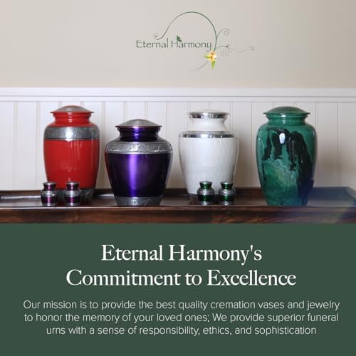 Eternal Harmony Large Cremation Urn 7x11 Purple