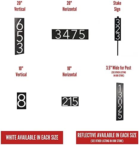 Discovered Designs 20 Custom Address Sign - Black Horizontal