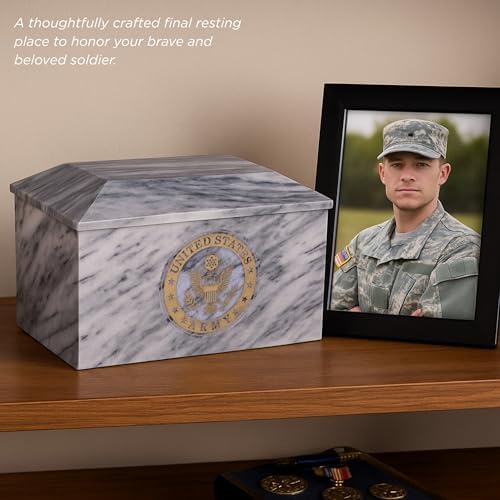 Bey-Berk Deering Moments Botticino Beige Urn for Human Ashes Adult Size Grey