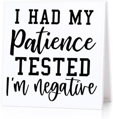 Funny Desk Sign with Witty Quote Office Humor Decor
