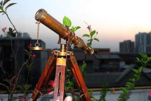Mahira Nautical Classy Brass Telescope with Adjustable Tripod Stand