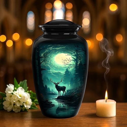Elegant Deer Themed Cremation Urn for Adults