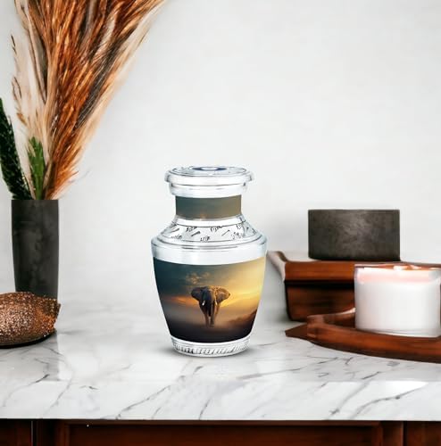 3-Inch Mini Cremation Urn for Adult Ashes - Keepsake Decorative Urn for Mom Dad