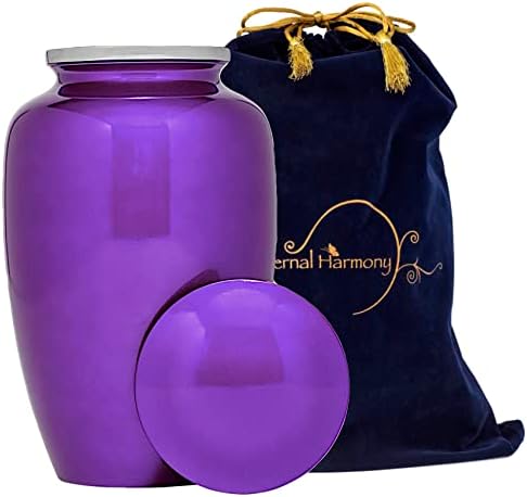 Eternal Harmony Large Cremation Urn 7x11 Purple