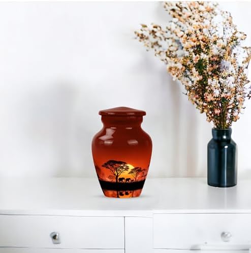 Elephant Keepsake Urn for Ashes Small 3 Inch 2 Pc