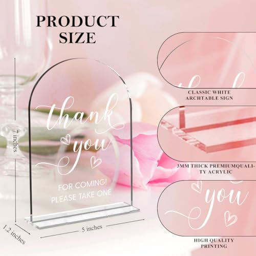 Modern Acrylic Wedding Sign 5 x 7 Inch White