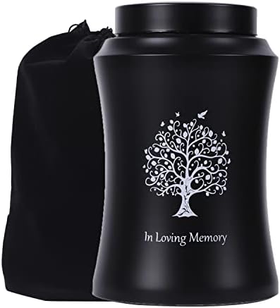 Tree of Life Urns for Human Ashes - Black Finish