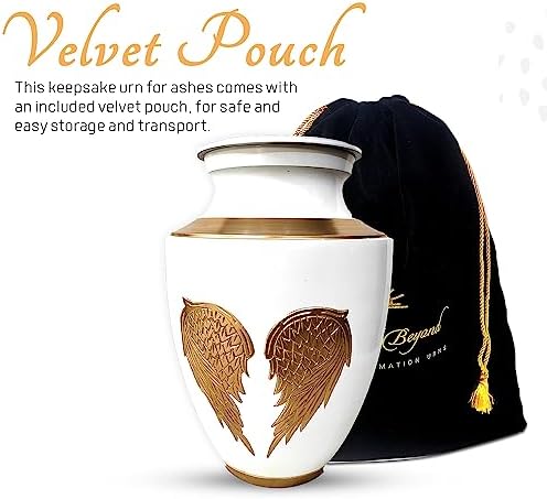 Elegant Angel Wing Cremation Urn for Human Ashes