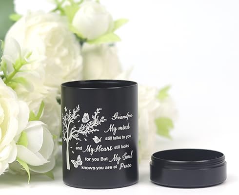3 Inch Aluminum Mini Cremation Urn for Human Ashes Keepsake Box Grandpa