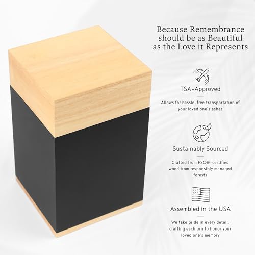 Lux Aeterna Timeless Maple Wood Cremation Urn
