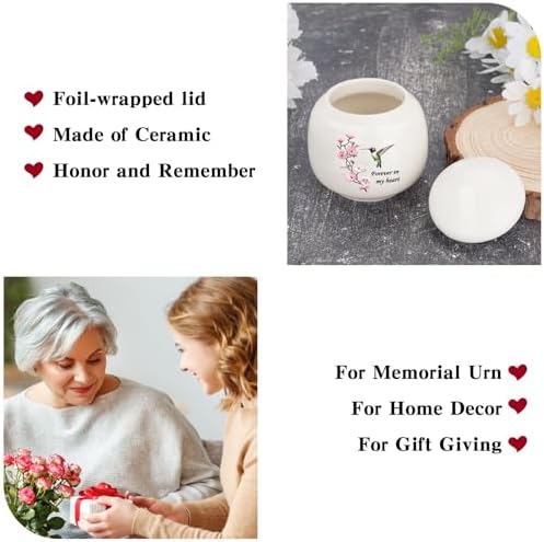 SOITIS Ceramic Urn for Human Ashes - 24 Inch Mini Memorial Keepsake
